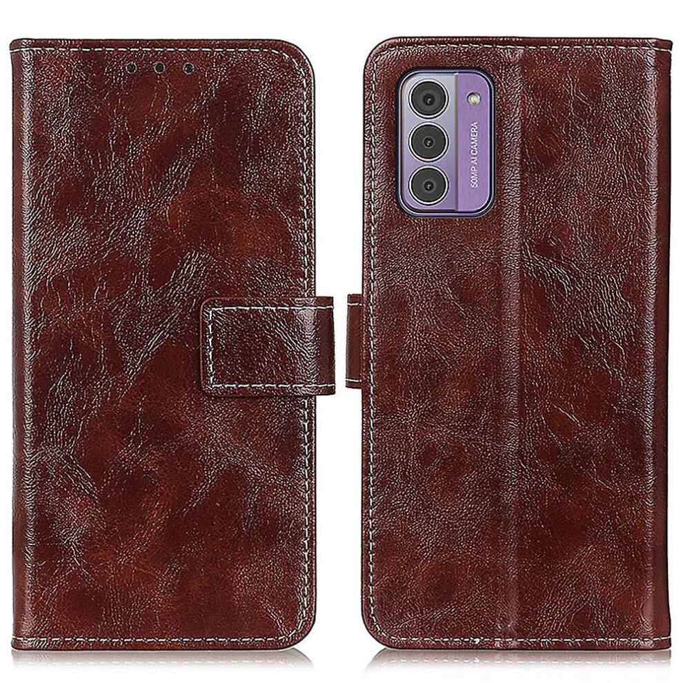 (Brown) For Nokia G42 Wallet Case Flip Pu Leather Shell Retro Crazy Horse Texture Stand Phone Cover-Red Brown 7364070496242