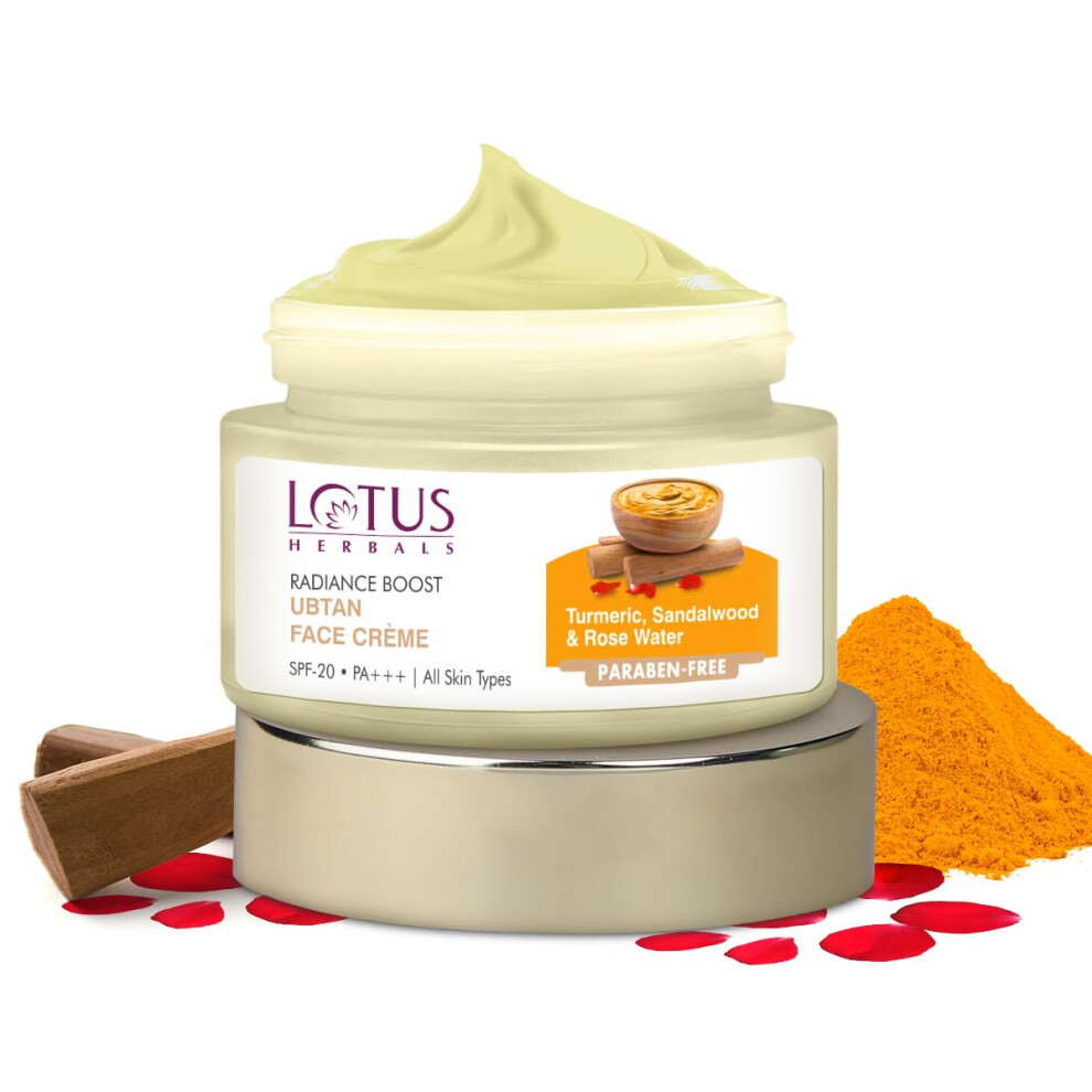 Lotus Herbals Radiance Boost Ubtan Face Spf 20 - 50G Cream