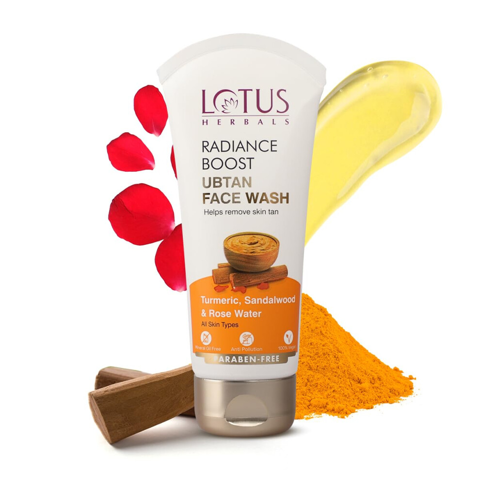 Lotus Herbals Radiance Boost Ubtan Face Wash Turmeric 100G