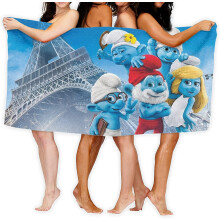 The Smurfs Large Microfibre Beach Bath Towel Lightweight Sports Travel Gym Summer Towels