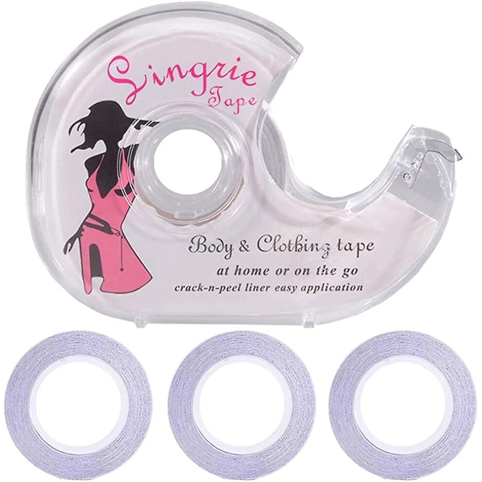 Body Tape Double Sided - Invisible Lingerie Tape - Women Clothing Underwear Accessories - Tit Tape Strips For Plunging Neckline Dresses Clothes, 3 Rol