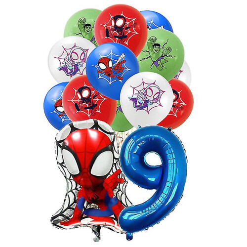 12pcs/set Spidey And His Amazing Friends Balloon Set Children Birthday Party Supplies Baby Shower Boy Party Decoration Globes