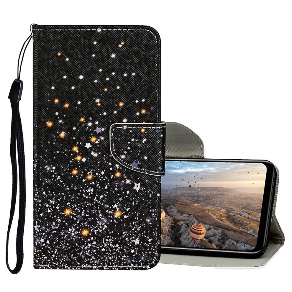 ( Star) For Huawei P Smart (2019) / Honor 10 Lite Leather Case Black 7364070580224