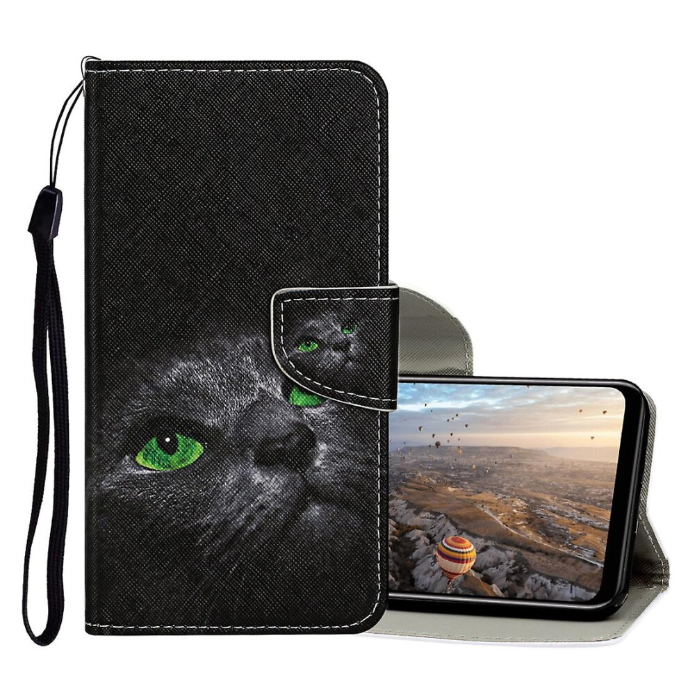 ( Cat) For Huawei P Smart (2019) / Honor 10 Lite Leather Case Black 7364070580231