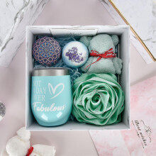(blue) Birthday Gifts For Women Best Friend -relaxing Spa Gift Box Basket For Her Friendship Mom, Get Well Soon Self Care Gifts For Women Female Sister , Uni