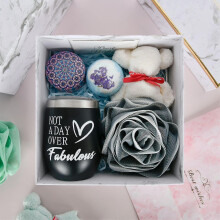 (black) Birthday Gifts For Women Best Friend -relaxing Spa Gift Box Basket For Her Friendship Mom, Get Well Soon Self Care Gifts For Women Female Sister , Uni