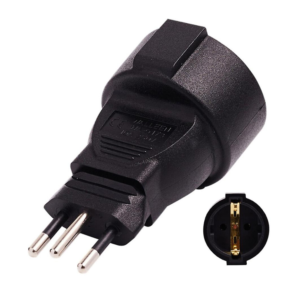 Swiss 3Pin Round To Eu Standard 16A 250V Power Supply Adapter Male To Female 7364070580743