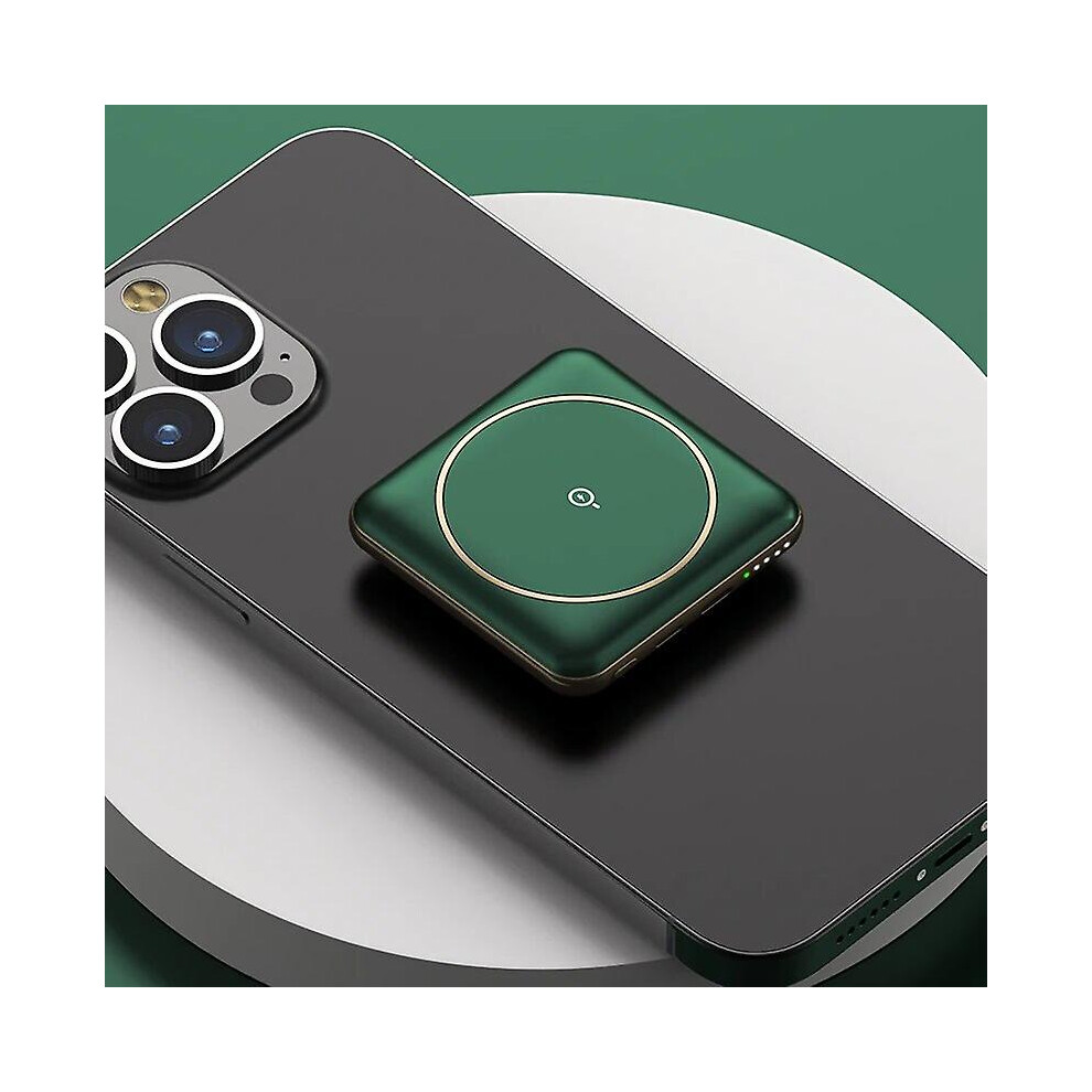 (Green) Power Bank 10000Mah Magnetic Wireless Charger Powerbank For Iphone 12 13 14 Huawei Samsung Xiaomi Mini Portable External Battery Green 8458752577486