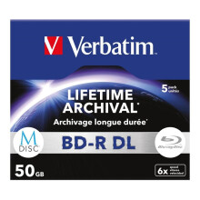 M-Disc BD-R DL - Verbatim - 43846 - 50 Go - 6x - 5 Pack Custodia Jewel