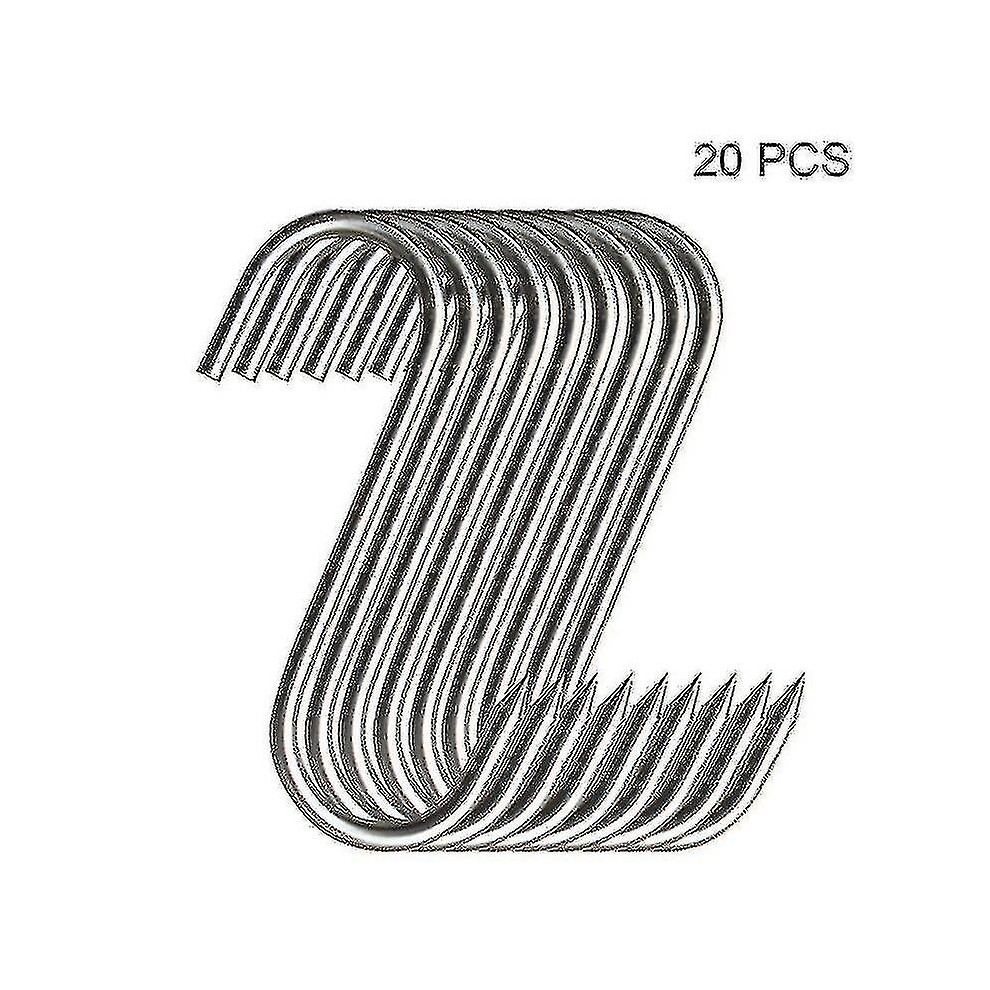 20pcs Stainless Steel Hooks With Sharp Tip For Butcher Shop For Kitchen Hot And Cold Smoking Practical Hook Drop Shipping