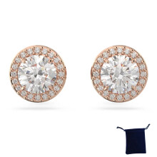 (SHLED3) Classic Happiness Diamond Round Crystal S925 Silver Earrings Bracelet Necklace Set Women Gorgeous Una Angelic Series Jewelry Set