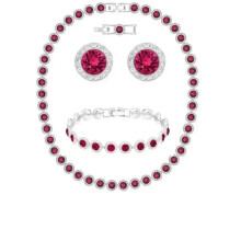 (JH00006) High Quality Original Women's Necklace, Bracelet and Earrings Set, Angelic Square Series Jewelry Set, Fit Original Brand Suitable for Holiday Gifts