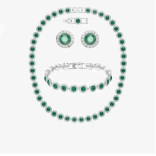 (JH00004) High Quality Original Women's Necklace, Bracelet and Earrings Set, Angelic Square Series Jewelry Set, Fit Original Brand Suitable for Holiday Gifts