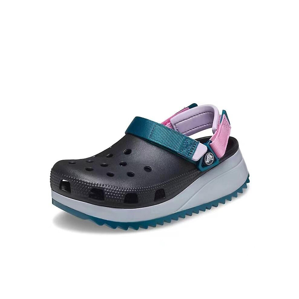 (Dark green, M7 39) Classic Tie-dye Graphic Clog Cutie Crush Clog Cave Slippers Beach Sandals