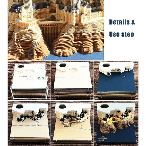 3d Memo Pad Creative Hogwarts Castle Notepad Convenience Stickers Gift Dcor 1