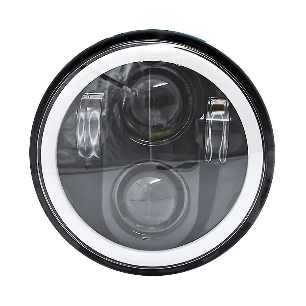 5.75 Led Headlight, 5-3/4 Motorcycle Headlight With Halo Drl For Sportster Iron 883 Dyna Stre White 7364070561179