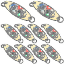 10 Pcs Led Fishing Lures Fishing Spoons Underwater Flasher Bass Halibut Flasher Trolling Deep Drop