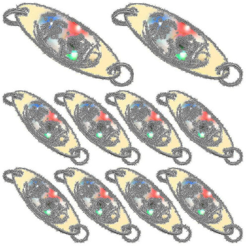 10 Pcs Led Fishing Lures Fishing Spoons Underwater Flasher Bass Halibut Flasher Trolling Deep Drop