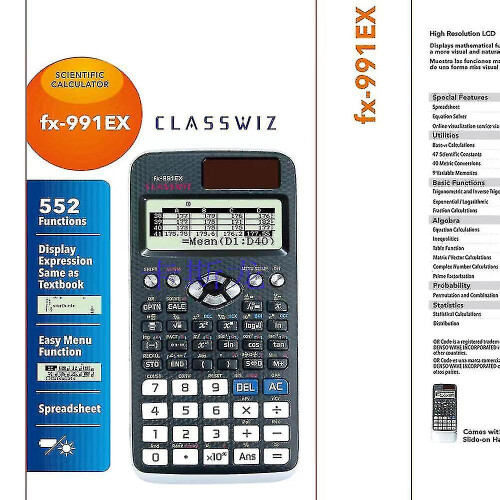 (Fx-991EX) Fx-991ex / Fx-991es Plus Scientific Calculator Black 1