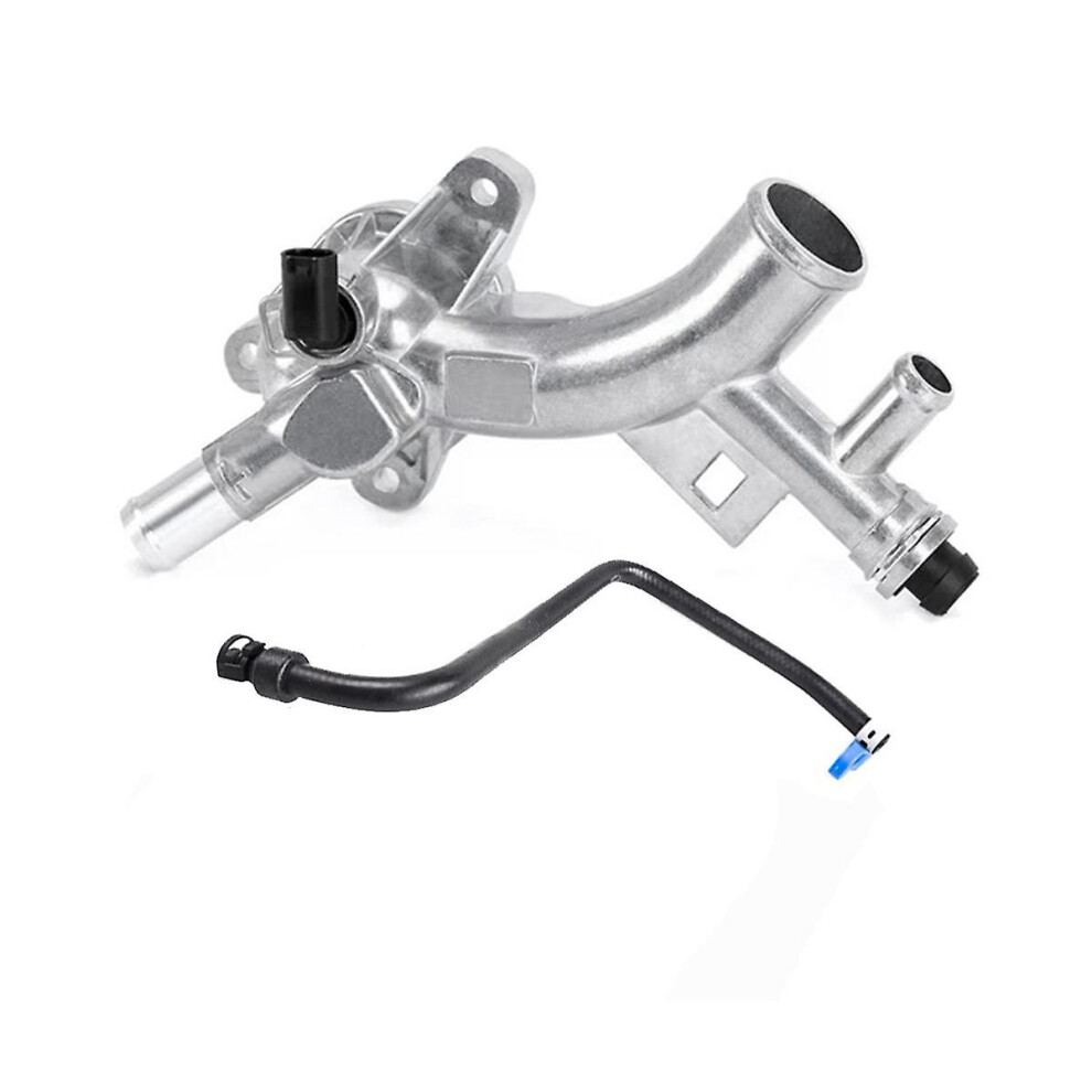 Engine Coolant Housing Water Outlet Aluminum With Hose For Cruze, Sonic, And 1.4L - 25193922, 13251 7364070601684