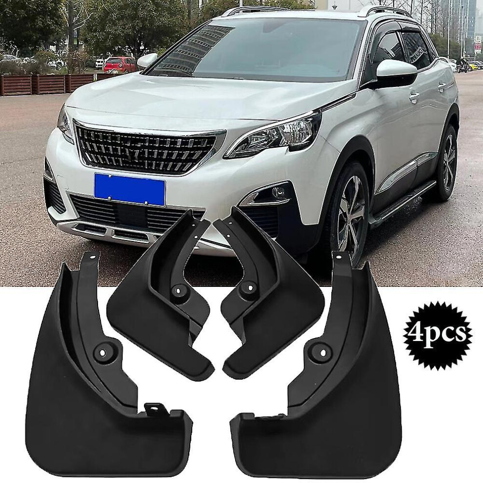 New Upgrade Mud Flaps For Peugeot 3008 Mk2 Gt 2017 2018 2019 2020 2021 Mudflaps Mudguards Splash Guards Fender 4Pcs Front Rear 7364070603886