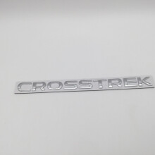 (silver CROSSTREK) 1pcs 3d Metal Crosstrek Awd Brz Forester Wrx Car Letter Fender Emblem Side Rear Trunk Tail Badge Sticker Decal Auto Accessories
