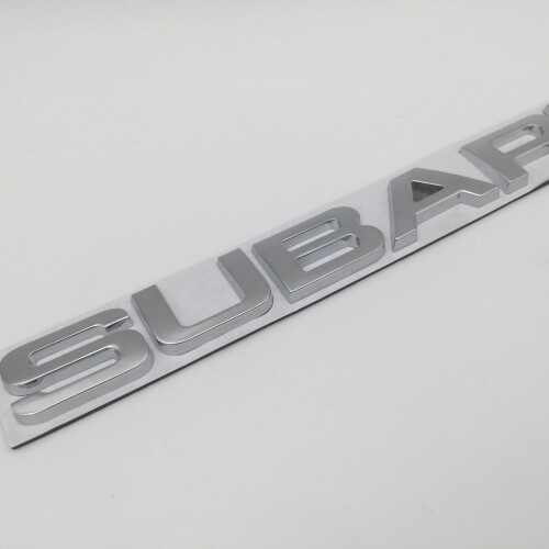(silver Subaru) 1pcs 3d Metal Crosstrek Awd Brz Forester Wrx Car Letter Fender Emblem Side Rear Trunk Tail Badge Sticker Decal Auto Accessories