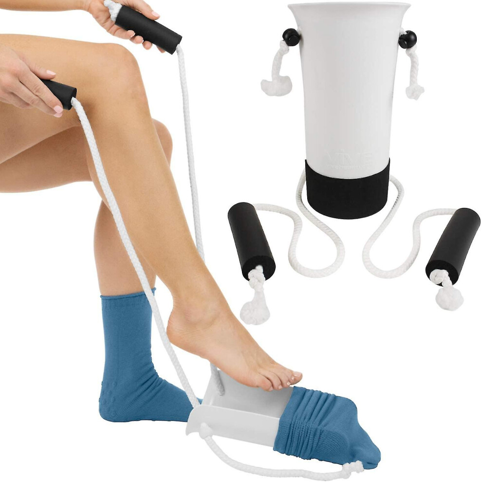 Sock Aid - Easy On And Off Stocking Slider - Pulling Assist Device - Compression Sock Helper Aide Tool - Puller, For Elderly, Senior, Pregnant, Diabet