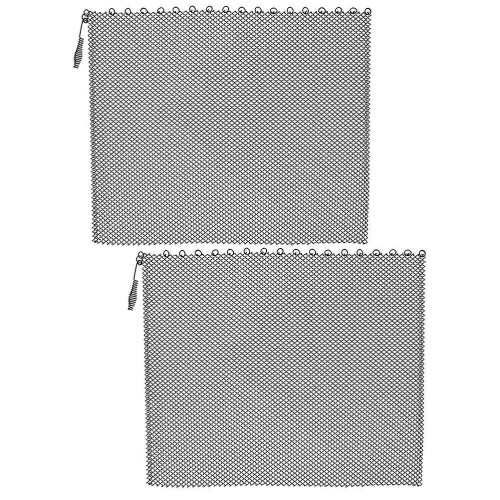2pcs Fireplace Mesh Screen Curtains Fireplace Screen Panels With Handles 1