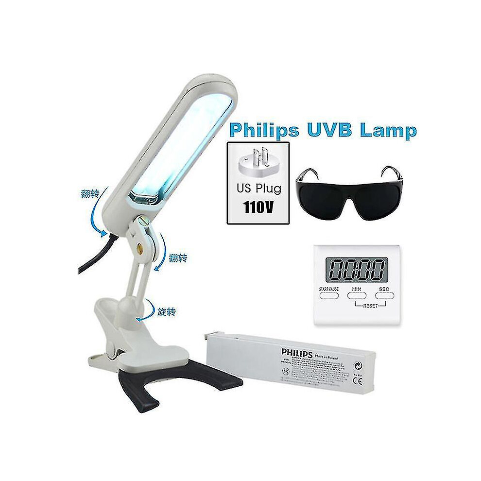 Light (110V Us Plug) Uvb Phototherapy Narrow 311Nm Uv Phototherapy Lamp Uvb Therapy Psoriasis For Vitiligo