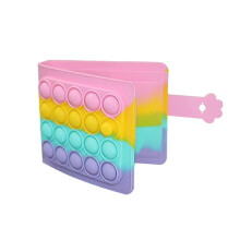 (B) Popet Bubble Fidget Sensory Popit Bag Toy Coin Purse Wallet Handbag