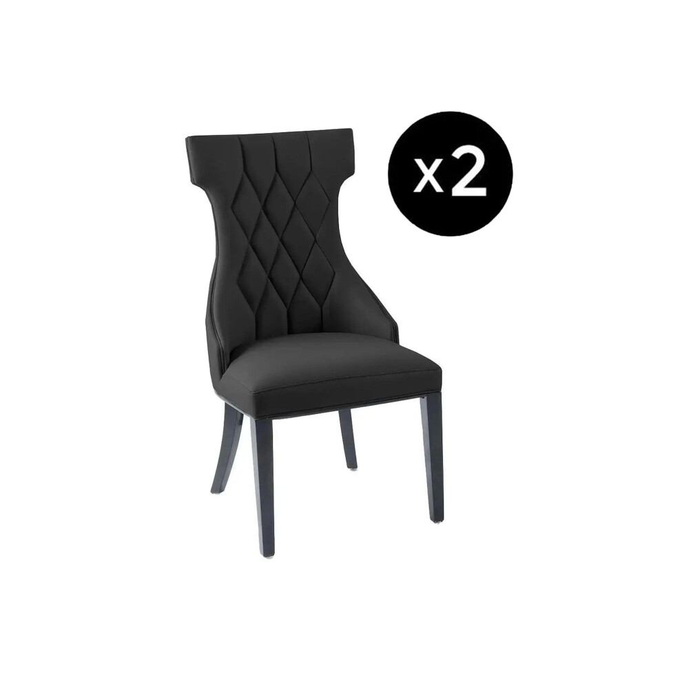 Parish Black Leather High Back Dining Chair x8-image-OPC-PFS5NZB-NEW