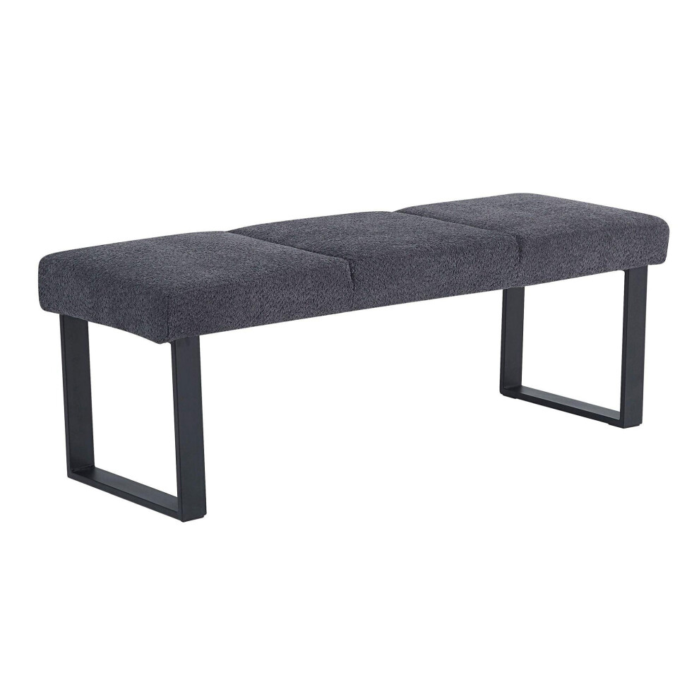 Apollo Dark Grey Fabric Dining Bench