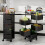 5 Tier Trolley Basket Rack Kitchen Storage Vegetable cart With Wheels 2