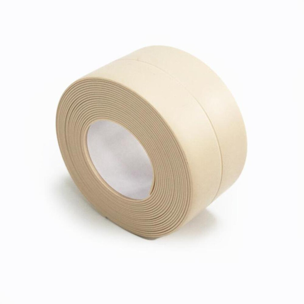(beige, 200x2.2cm) Pvc Waterproof Wall Sticker Self Adhesive Sink Stove Crack Strip Kitchen Bathroom Bathtub Corner Sealant Tape Waterproof