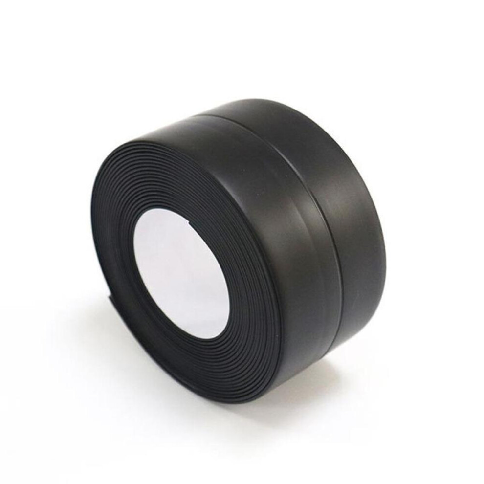 (black, 320x2.2cm) Pvc Waterproof Wall Sticker Self Adhesive Sink Stove Crack Strip Kitchen Bathroom Bathtub Corner Sealant Tape Waterproof