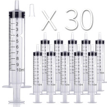 30pcs 10ml Plastic Syringe Small Syringe With Tip Cap