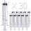 30pcs 10ml Plastic Syringe Small Syringe With Tip Cap 1