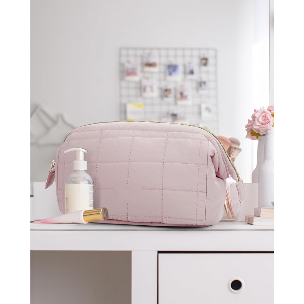 pink--makeup-bag-travel-cosmetic-bag--puffy-padded-make-up-bags-for-women-large-capacity-makeup-organizer-case--wide-open-pouch-purse-travel-essential