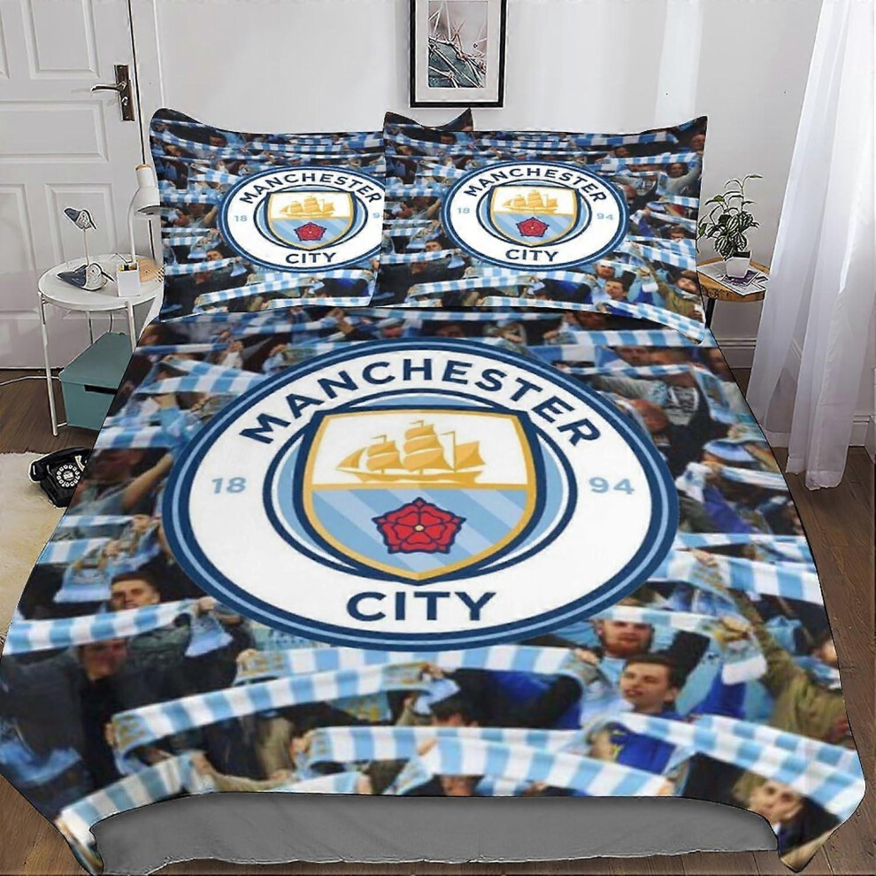 (Single 135*200cm) Haaland 3D Bedding Set Duvet Cover Football Fan Gift