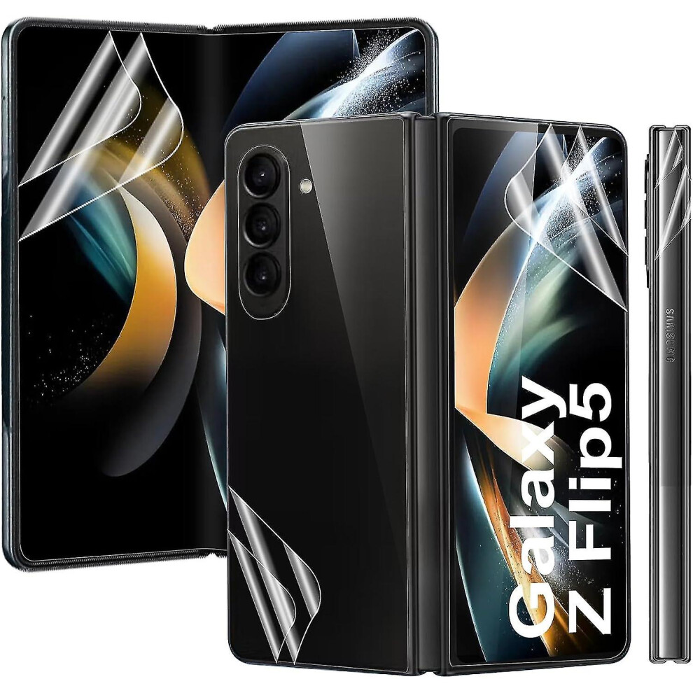 2 Sets For Samsung Z Fold 5 Screen Protector, 8 In 1 Front Back Screen Protector Hinge Protector Flexible Hd Full Hydrogel Protector 7364070674459