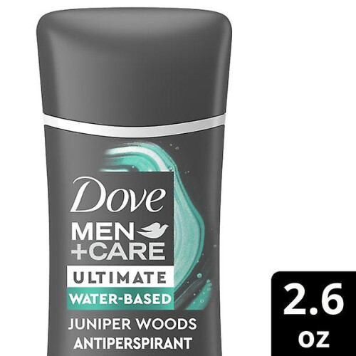 Dove Men+care Ultimate Smooth Glide Solid Antiperspirant Juniper Woods, Water-based Deodorant 2.6 Oz