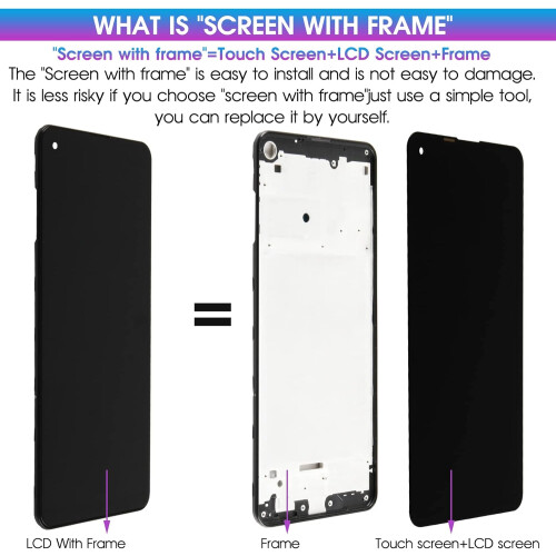 Screen Replacement For Samsung Galaxy A21s SM-A217F LCD Display+Frame 1