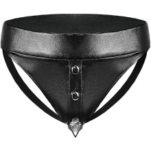 Men's Sexy T-back Low Rise Leather Thongs: Erotic Clubwear