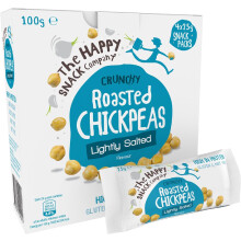 The Happy Snack Company  Chickpeas Lightly Salted Pack of 20 x 25g Deliciously  Plant Based Protein & Low Fat Sugar & Calories Free From 14 Allergens