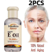2Pcs 100% Natural Vitamin E Oil: Carrier for Skin Massage & Aromatherapy Organic