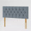 (Single Silver) 3ft Plush Velvet Padded Chesterfield Headboard Bed 10