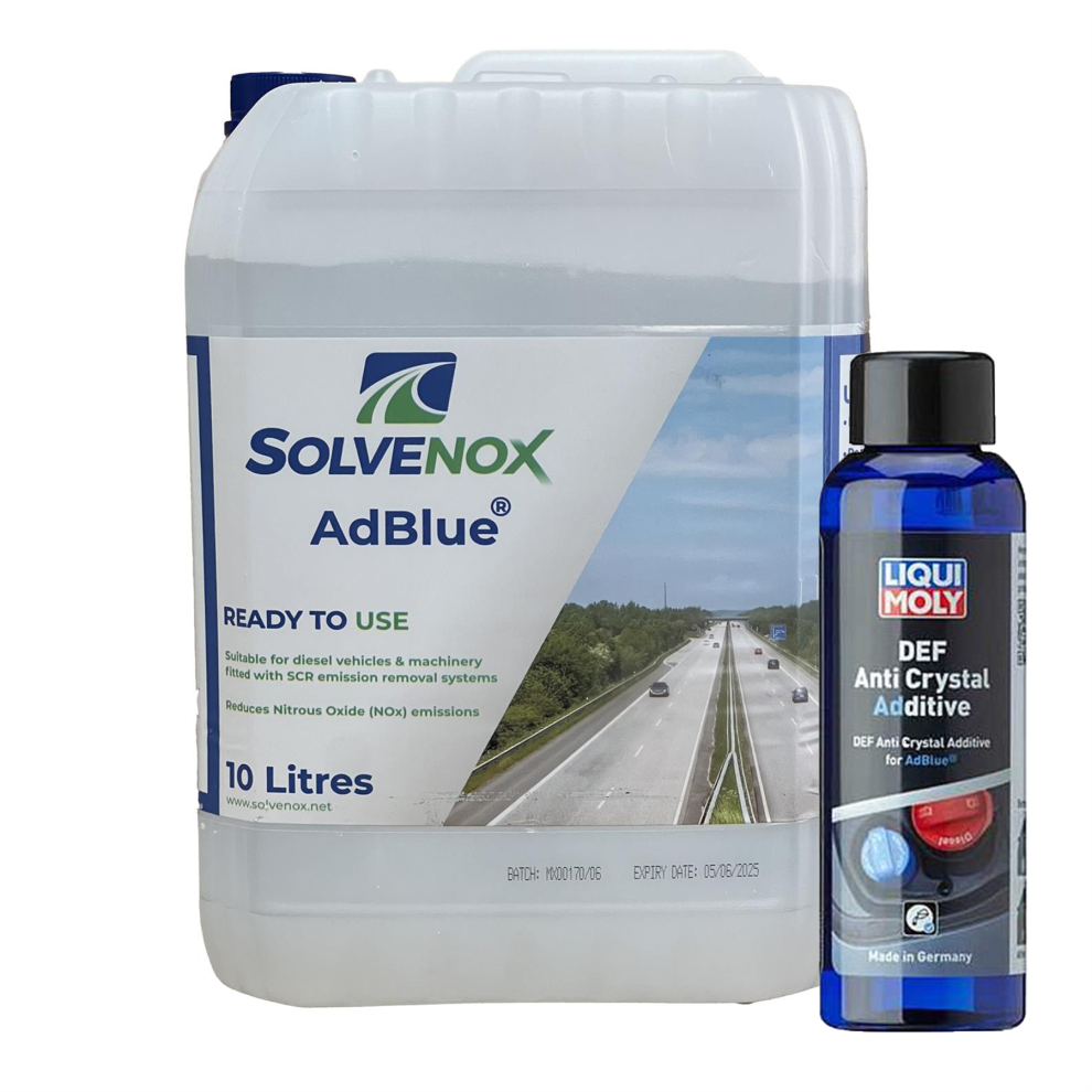 10L Adblue Exhaust Treatment Universal With Spout+Adblue Exhaust Crystal Reducer 5056820523651