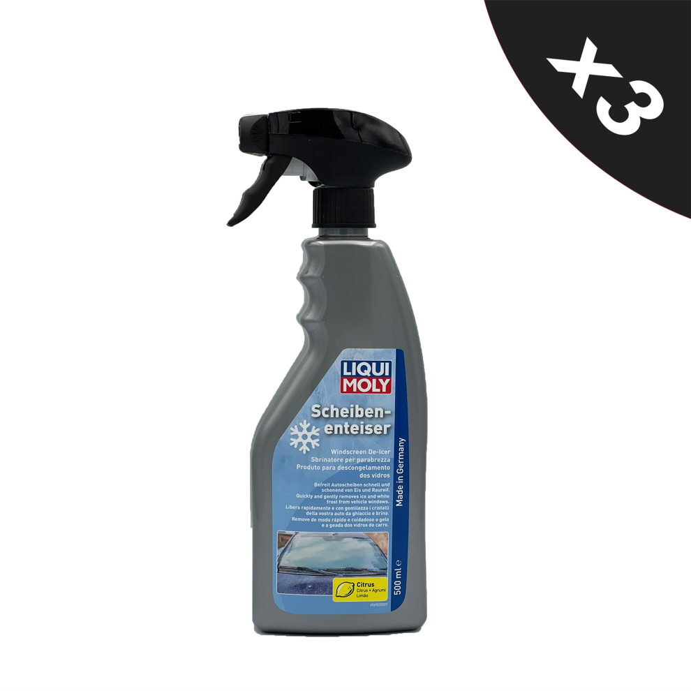 Liqui Moly Car Windscreen De-Icer Spray Melts Ice Snow 3x500ml