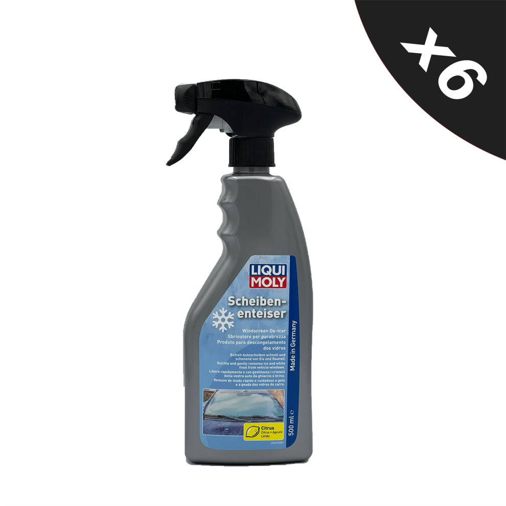 Liqui Moly Car Windscreen De-Icer Spray Melts Ice Snow 6x500ml